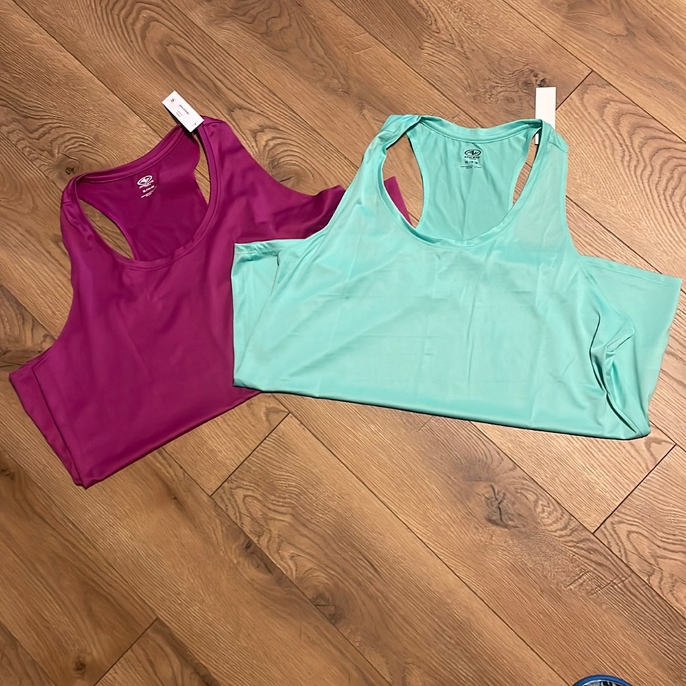 NWT 2-Pack Racerback Tanks in Quick Dry Material (XL)